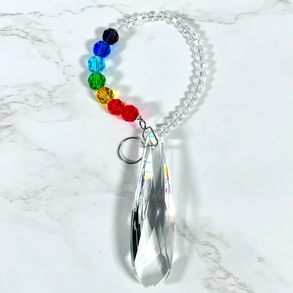 Crystal Chakra Rear View Mirror Car Charm